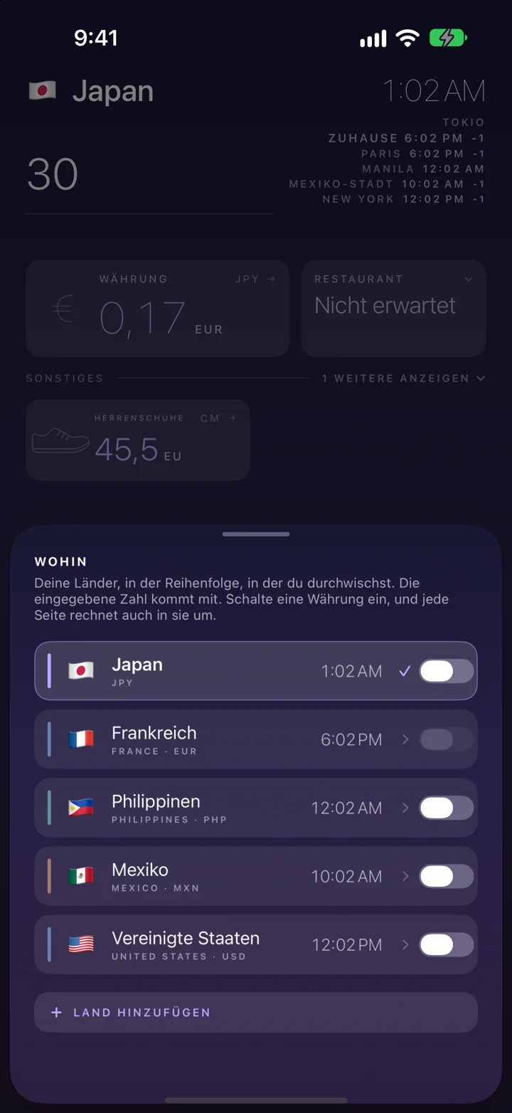 152 Länder, jedes mit seiner eigenen Farbe.