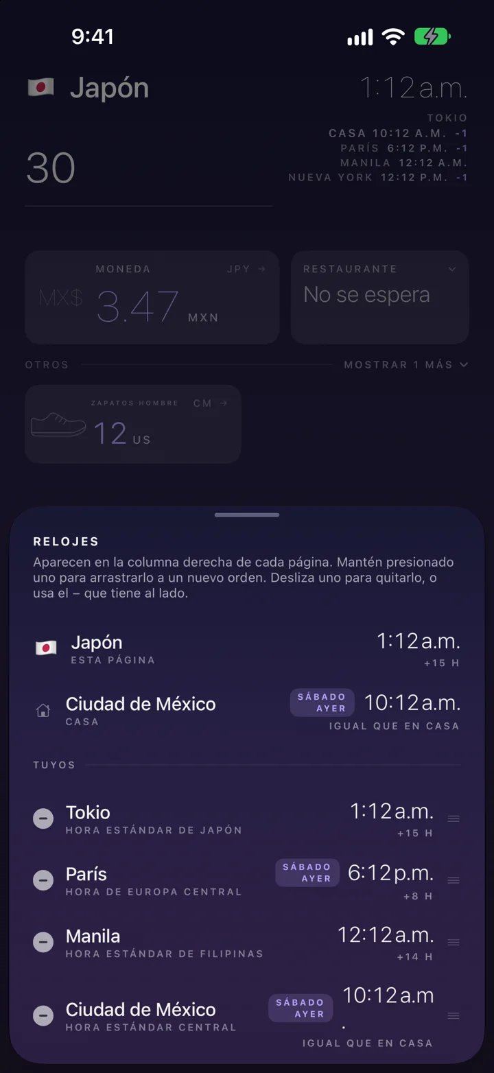 Aquí y en casa, con la diferencia de día.