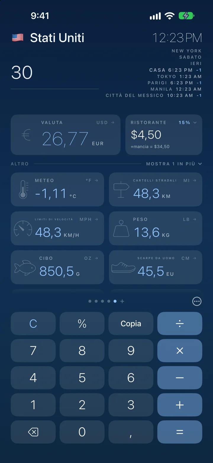 Scorri a un altro paese e il numero viene con te. Niente da ridigitare.